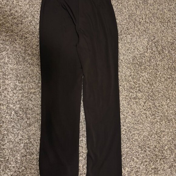 Susan Graver Pull On Dress Pants Small Chocolate Brown Elastic Waist Polyester - Picture 3 of 3